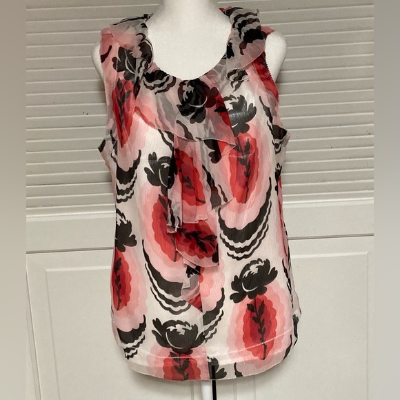 NWT Grace Dane Lewis Silk Sleeveless Blouse Size XL - Picture 2 of 9